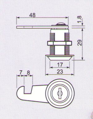 Мебелна ключалка модел 103