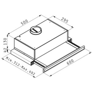 Аспиратор за вграждане PYRAMIS Ecoline 60см