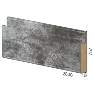 757 мм панел MDF вкопана дръжка – S 164 Премиум бронз