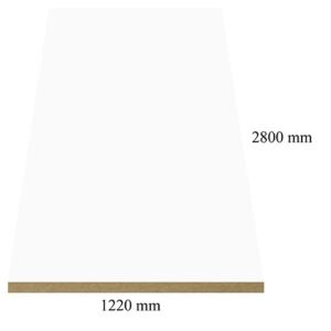 141 Бяло гланц - 18 мм МДФ с ПВЦ покритие