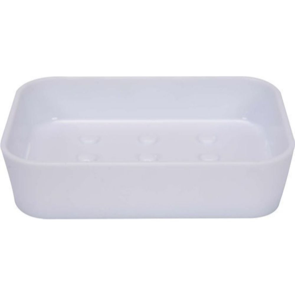 Сапунерка FALA, CUBOID, PVC, бяла