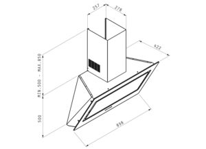 Аспиратор, абсорбатор за стенен монтаж Pyramis RAGGIO