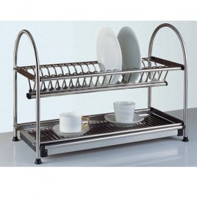 Неръждаем Отцедник Сушилник за чаши и чинии с тавичка модел inox