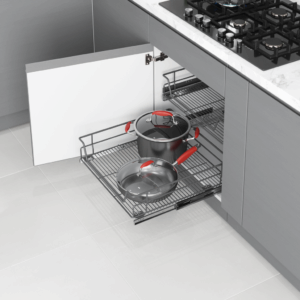 Кошница за чинии плавно прибиране Starax - Антрацит