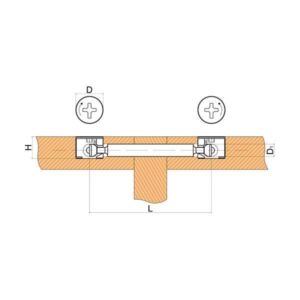 Тяло за минификс успоредна сглобка ф7 х 86 мм