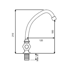 Стоящ смесител с един извод модел FK 014