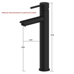 Смесител за мивки за баня черен мат