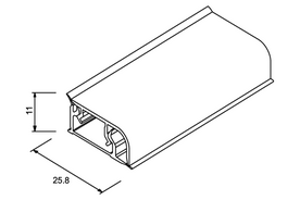 Водобранни лайсни алуминий 20/10