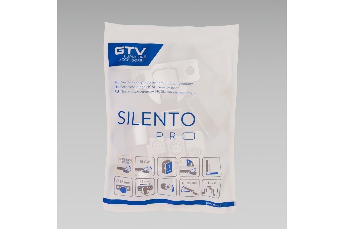 Мебени панти GTV покрит кант с плавно и 3D реглаж с клипс Silento Pro ZM-HCSL09-3DBEO - Image 3