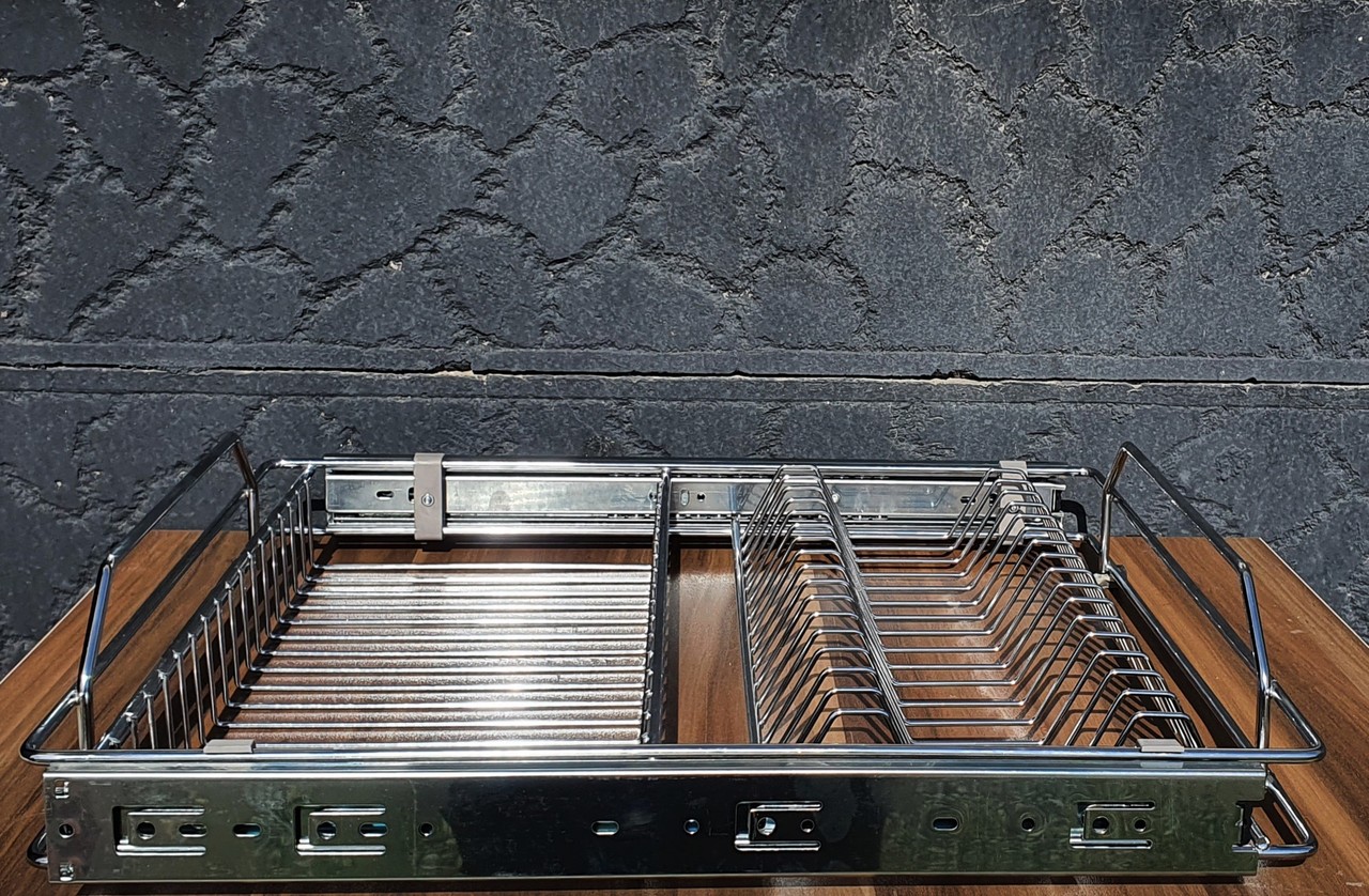 Механизъм с комбинирана поставка за чинии и чаши с телескопични водачи с пуш GTV - Image 3