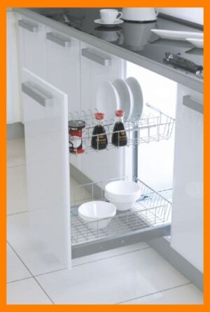 Механизъм за вграждане в кухня с плавно прибиране