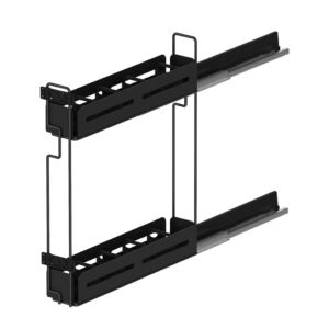 Механизъм за бутилки в цвят Антрацит с разделения на и на двата рафта с водачи Blum