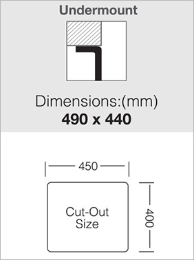 Mивка с голямо корито за вграждане под плот модел ME 451 Mивка с голямо корито за вграждане под плот модел ME 451