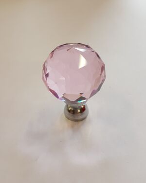 Мебелна дръжка модел с Розов Кристал