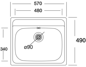 Мивка за вграждане модел EX 327