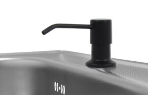 Дозатор за течен сапун за вграждане в мивка - Черен Мат