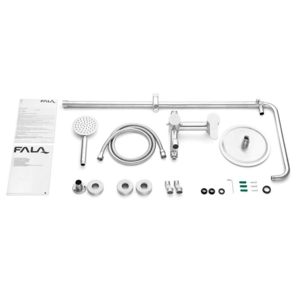 Душ система FALA STEELY 3, Inox - Image 2