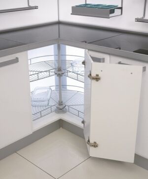 3/4 ъглова кошница за вграждане в долен ред шкаф - Ф610 мм STARAX