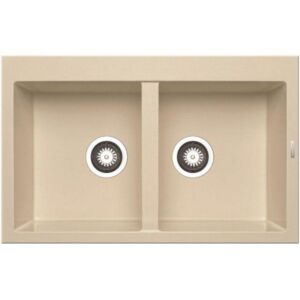Кухненски Мивки от Гранит с две корита в цвят Бял, Беж, Сив, Черен.