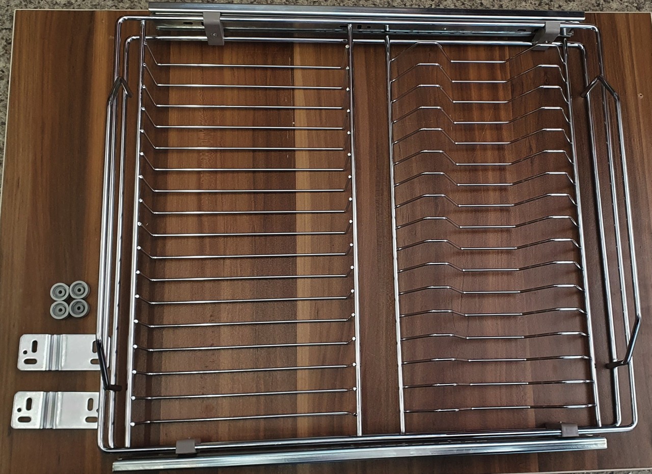 Механизъм с комбинирана поставка за чинии и чаши с телескопични водачи с пуш GTV - Image 4