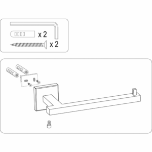 Поставка за тоалетна хартия FALA, QUAD, хром