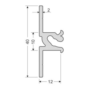 Алуминиеви Профили за гръб за стенна система модел nr 031 017 05