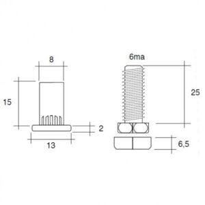 Регулиращо краче-стъпка (набивно) черно