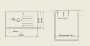 Кухненска Мивка от Полимер-мрамор