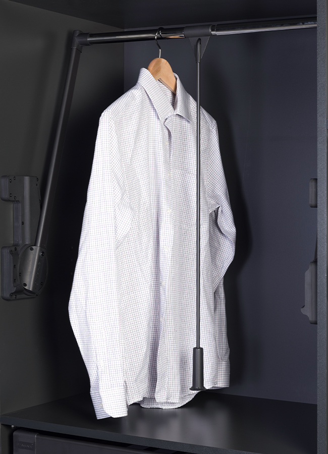 падащ лост за гардероб в цвят антрацит STARAX - Image 2