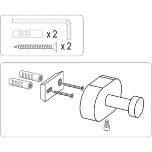 Закачалка FALA, единична, хром