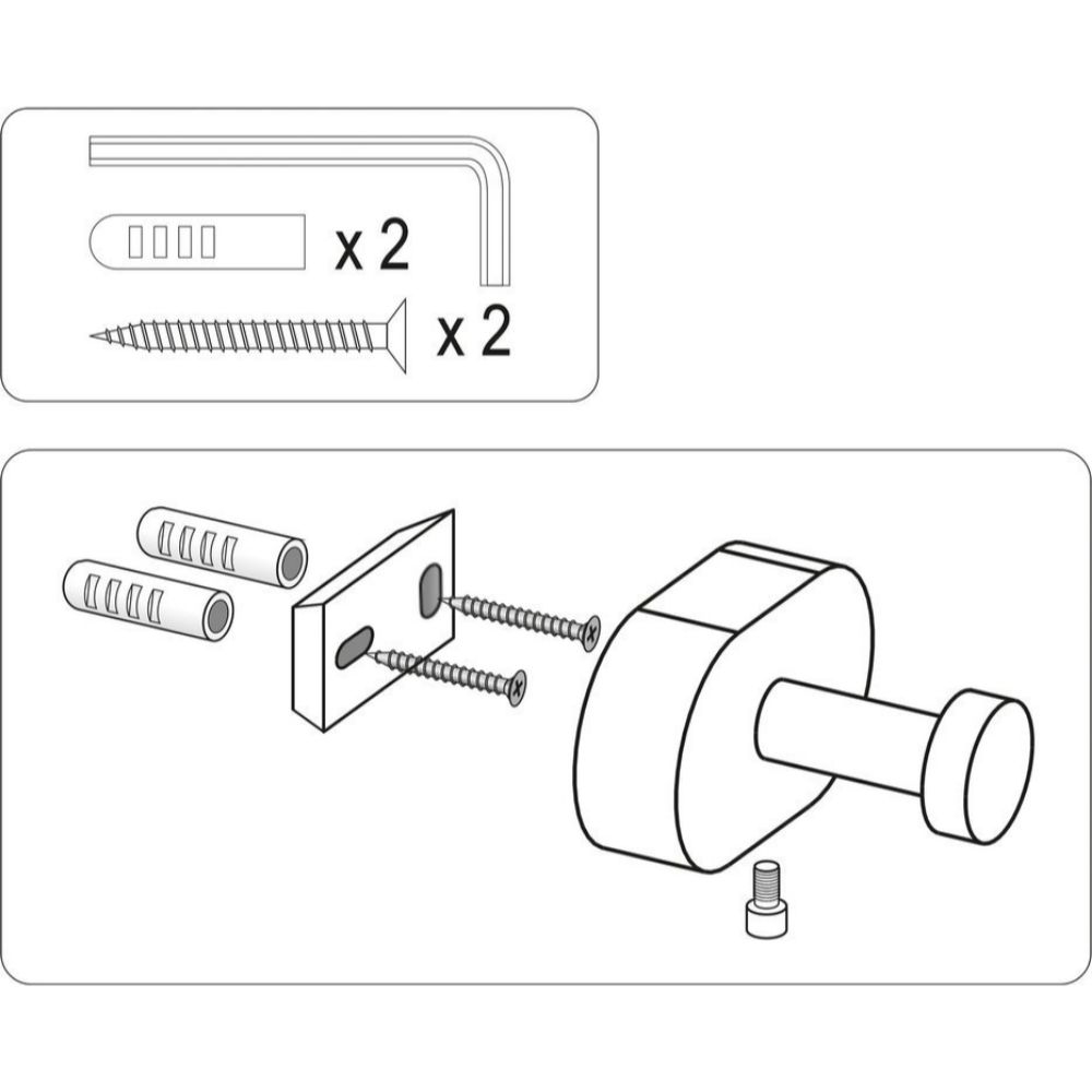 Закачалка FALA, единична, хром - Image 2
