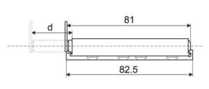 Механизъм Push Open с магнит и пластина - Сив