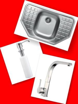 Комплект мивка,смесител и дозатор