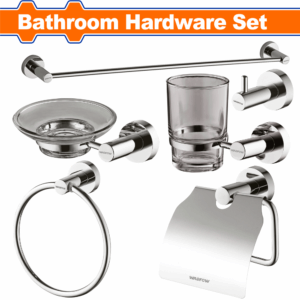 Комплект аксесоари за баня WADFOW, 6 части, хром