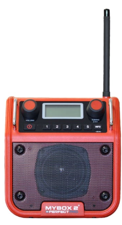 Радио MBOX2, червено, FM RDS, Aux-in