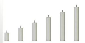 Дистанционер за мебели Конектор ф42 L20см. - Мат Хром