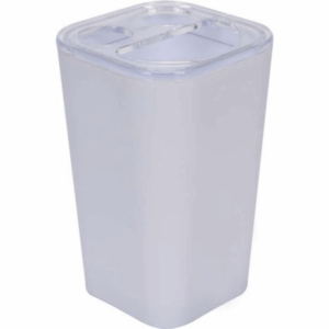 Поставка за четки за зъби FALA, CUBOID, PVC, бяла