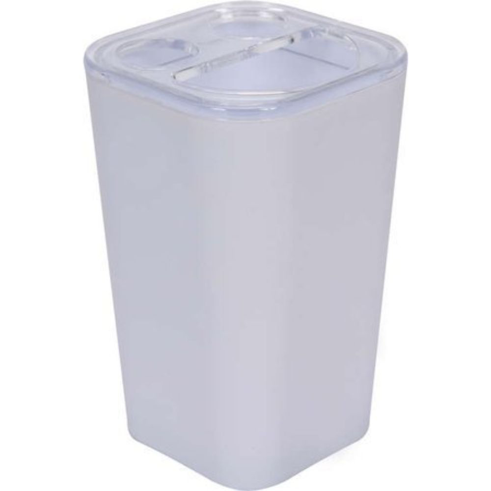 Поставка за четки за зъби FALA, CUBOID, PVC, бяла