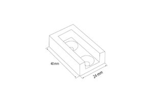 Конзола за Лост за Гардероб в Черен мат правоъгълен