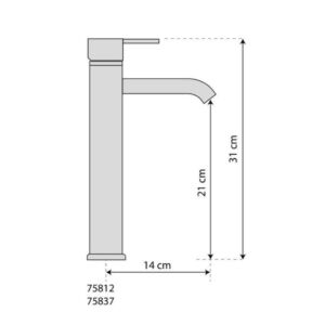 Смесител за мивка FALA RETRO BRONZE 2 HI