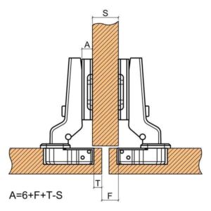 Мебелни панти мини Ф 26 мм (открит кант)