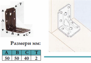 Метална Планка 50х50х40х2 мм