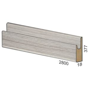 377 мм панел MDF вкопана дръжка – 159 Светло дървесно