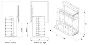 МЕХАНИЗЪМ ЗА ВГРАЖДАНЕ В ШКАФ ЗА ТИГАНИ STARAX
