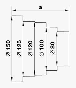 PVC Преходник за Въздуховод Ф80/100/120/125/150 мм
