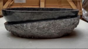 Дизайнерска Мивка за Баня от Индонезийски Черен Мрамор