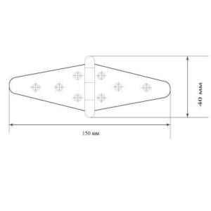 Панта клавирна за мека мебел 150х40мм