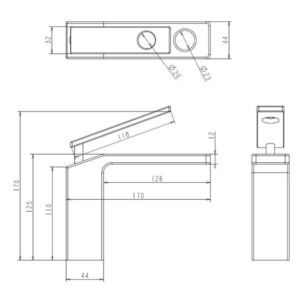 Смесител за мивка FALA NOIR 1
