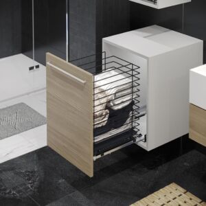 Изтеглящ се кош за пране Антрацит - STARAX с водачи Blum