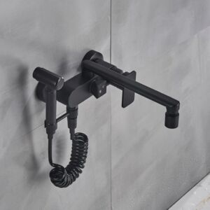 Смесител за Стена в Черен Мат и Душ